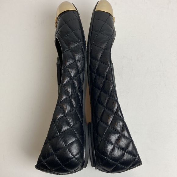 Tory Burch Kaitlin Quilted Leather Gold Toe ballet slip-on flats 6.5 Luxury - Picture 14 of 16